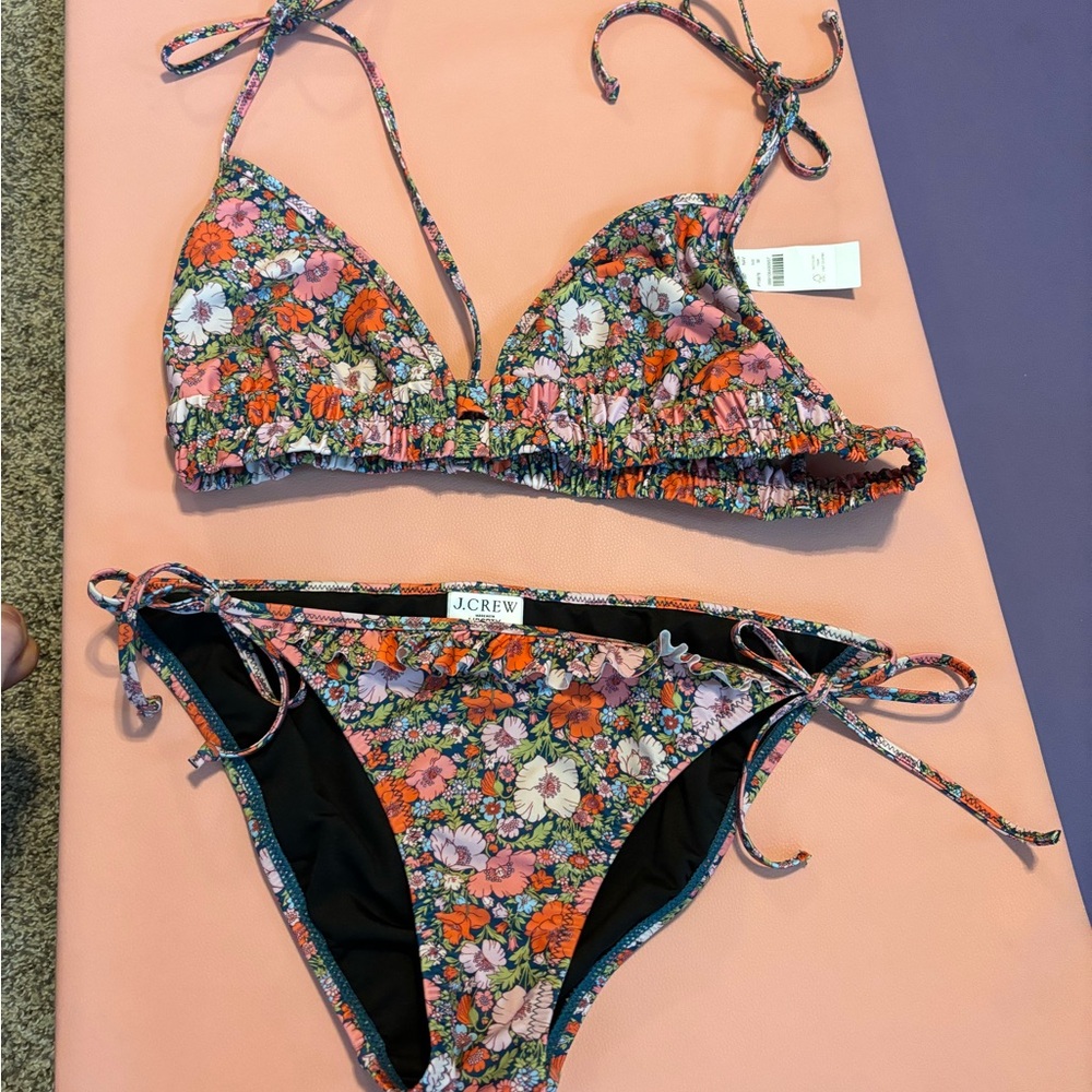 NWT J. Crew X Liberty Fabrics Two Piece String Floral Bikini